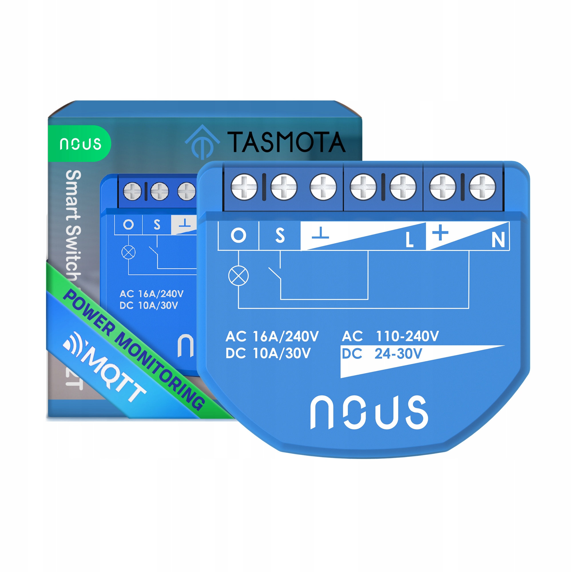 NOUS B2T WiFi Smart Switch Module with Tasmota – Inteligentne zarządzanie energią w Twoim domu