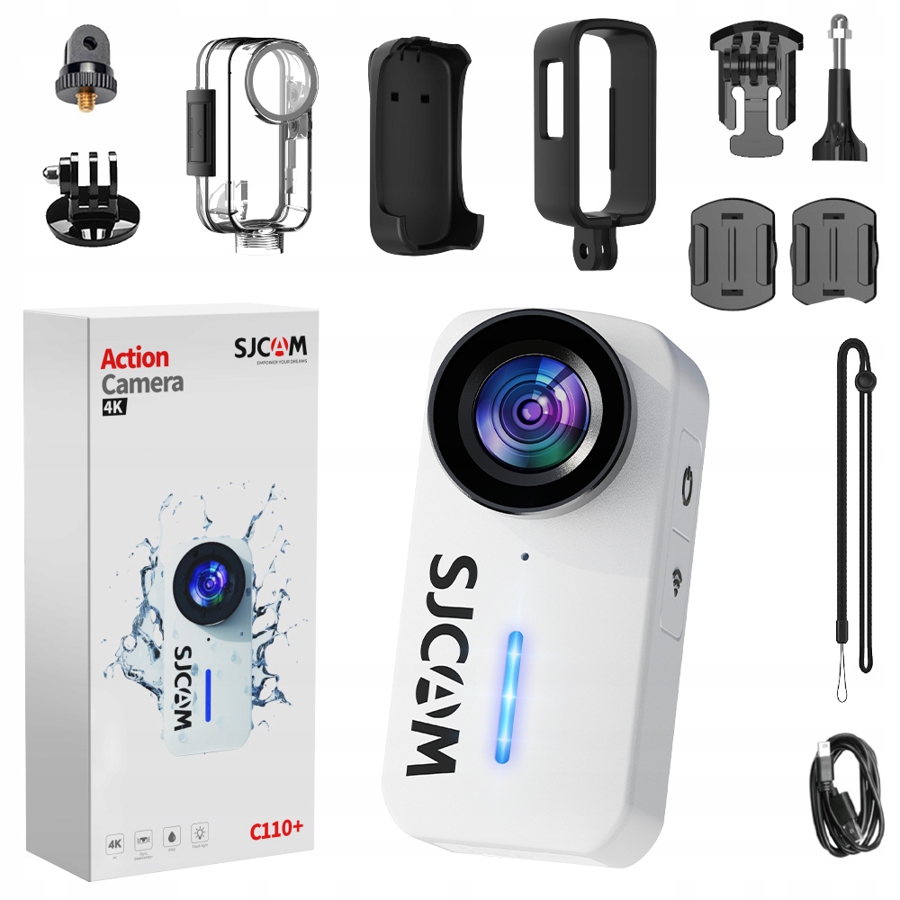 Kamera sportowa SJCAM C110+ White – Twoje okno na świat przygód