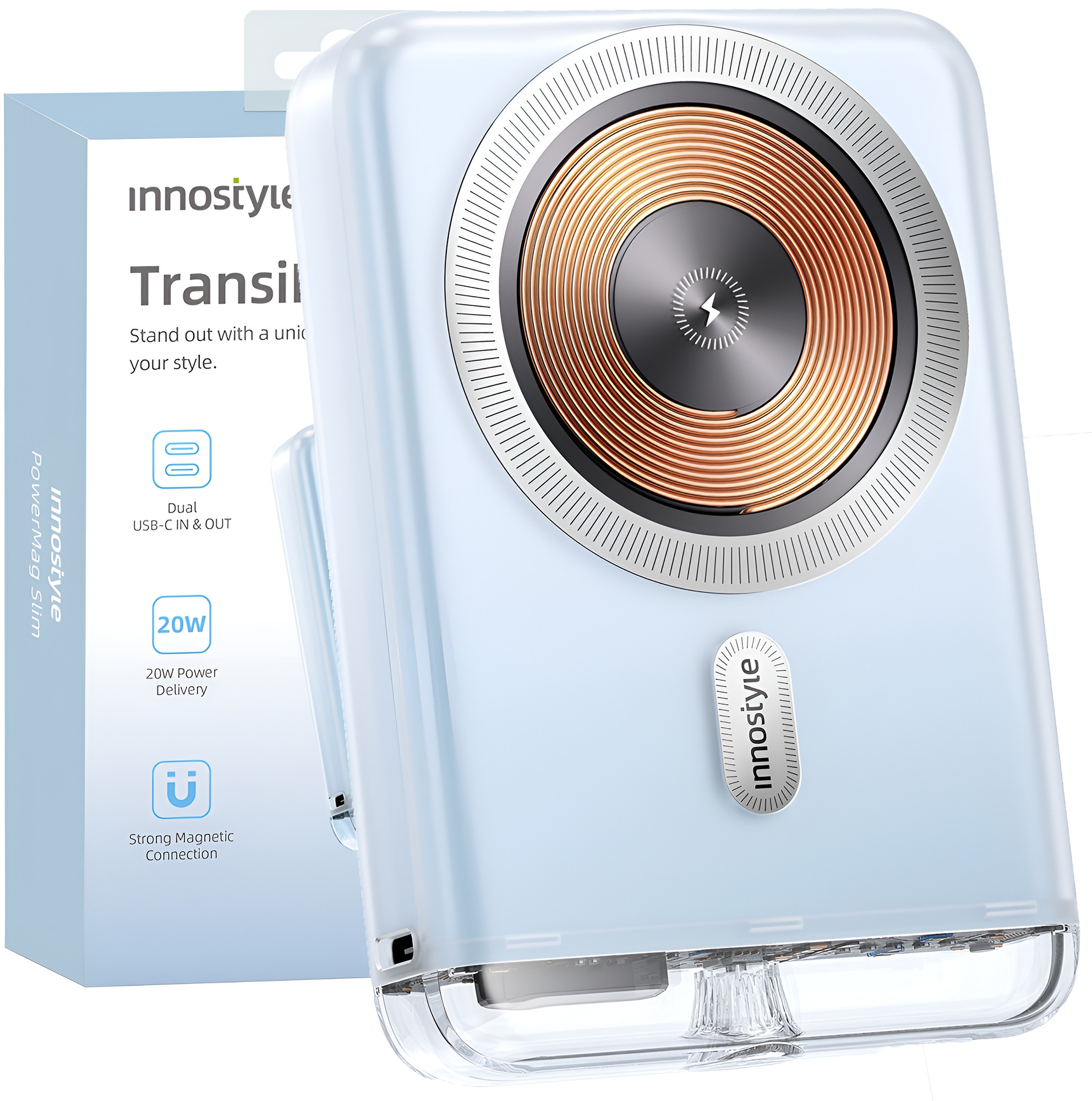 Innostyle TransiMag Mini Szybki Powerbank Indukcyjny do MagSafe 10000mAh – Elegancja i funkcjonalność w jednym