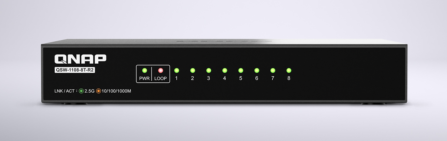 Switch QNAP 2.5GBE QSW-1108-8T-R2 – Wydajność i niezawodność w Twojej sieci