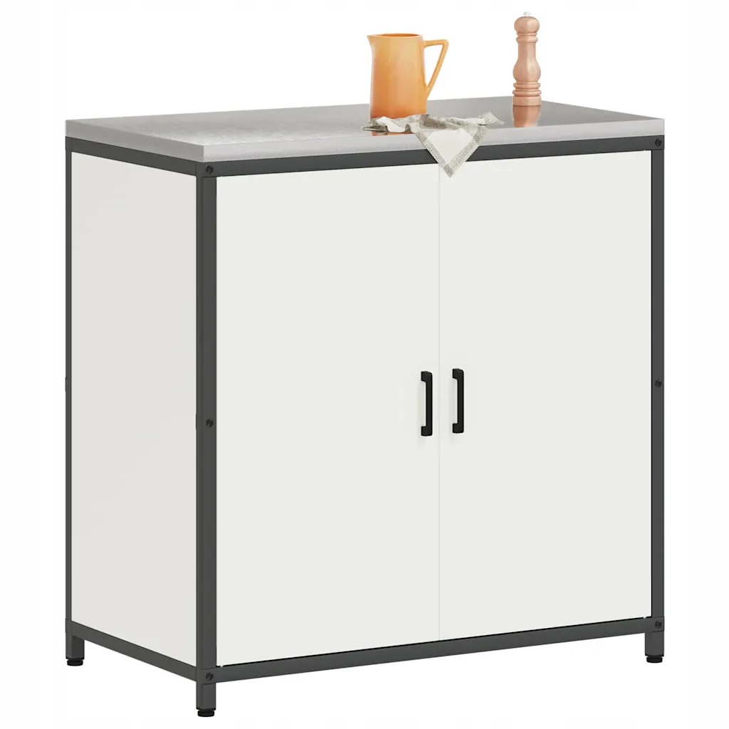 Szafka do przechowywania w kuchni Biały 60 x 50 x 92 cm Stal – Styl i funkcjonalność w jednym