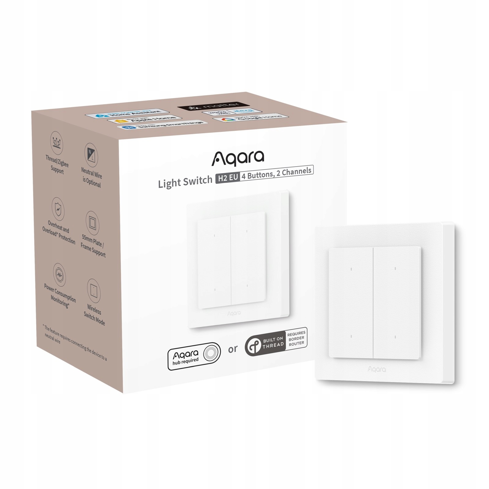 Aqara Light Switch H2 Double – Inteligentny wyłącznik do Twojego domu