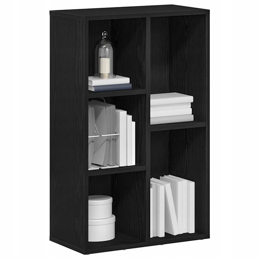 Regał biblioteczny Czarny Dąb 50x25x80 cm – Stylowy dodatek do Twojego wnętrza