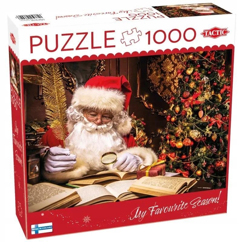 Puzzle Tactic 1000 Święty Mikołaj w swoim domu – Idealna zabawa dla całej rodziny