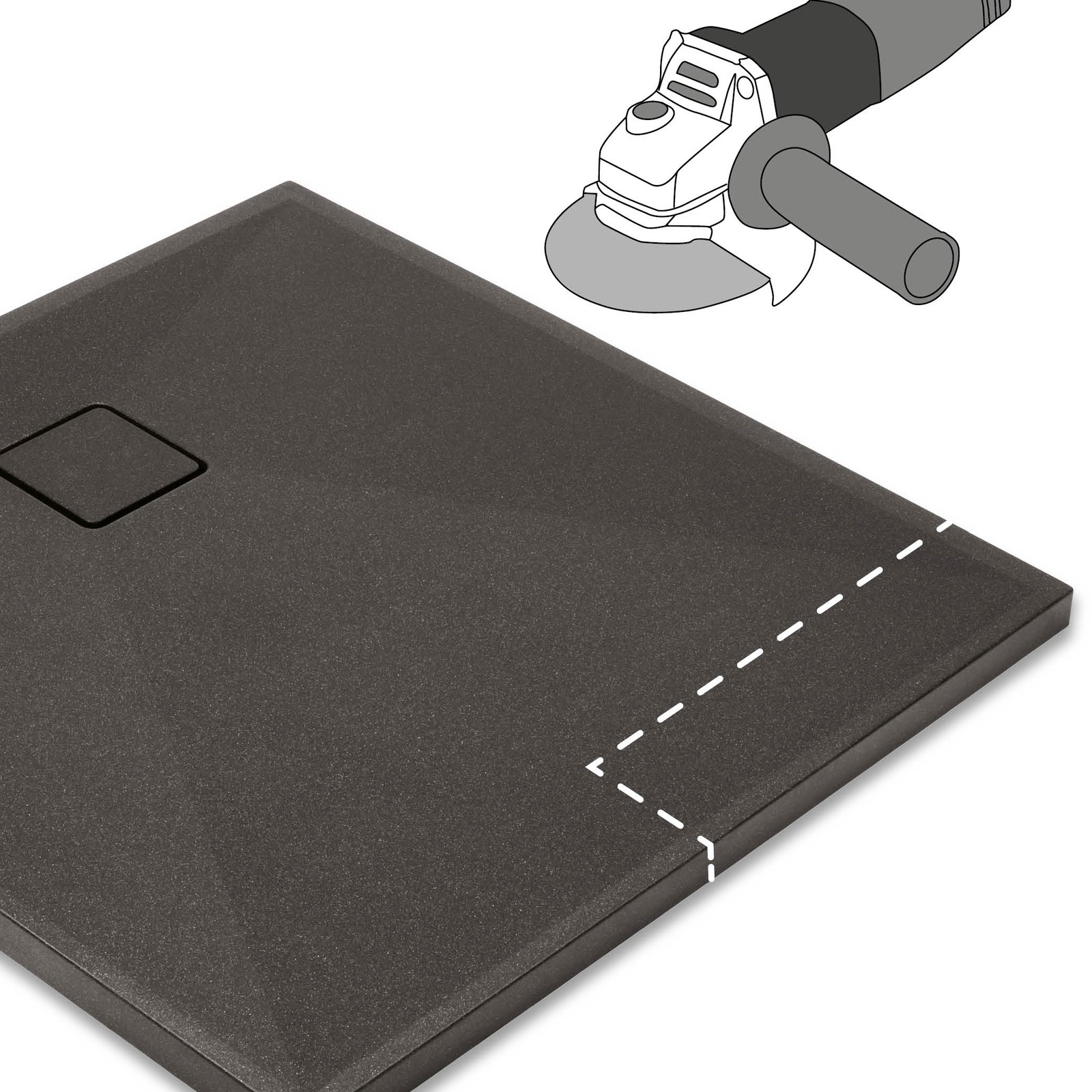 Możliwość docinania brodzika granitowego