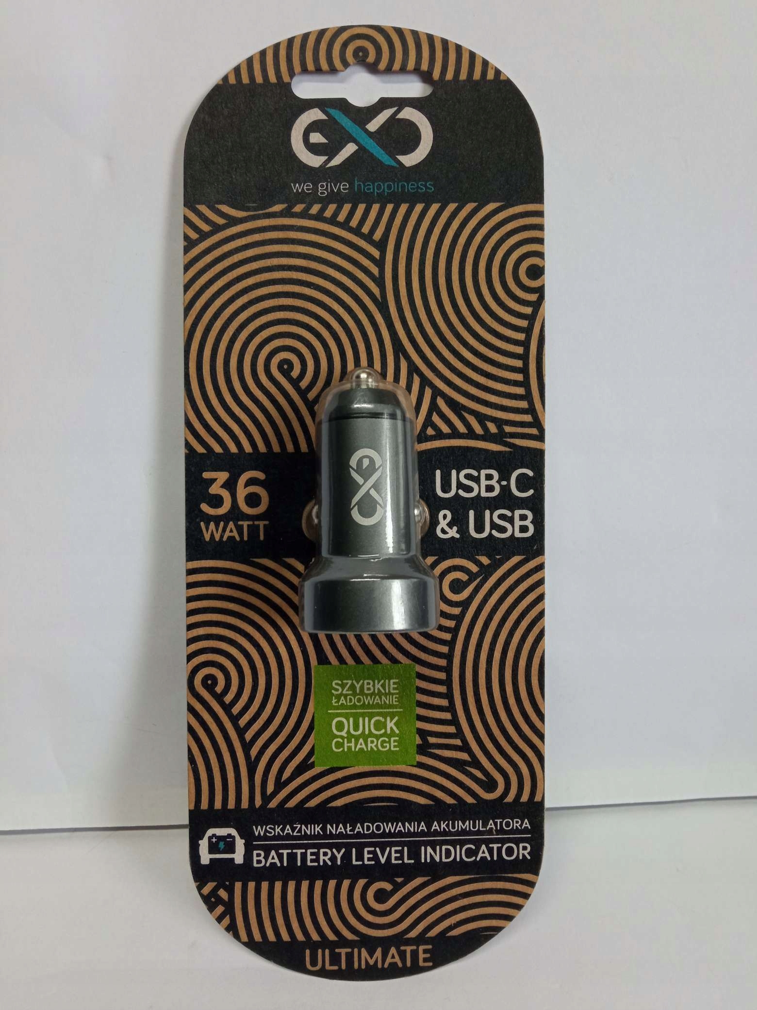 EXC Ładowarka Samochodowa Ultimate USB+PD 36W – Szybkie ładowanie w Twoim samochodzie