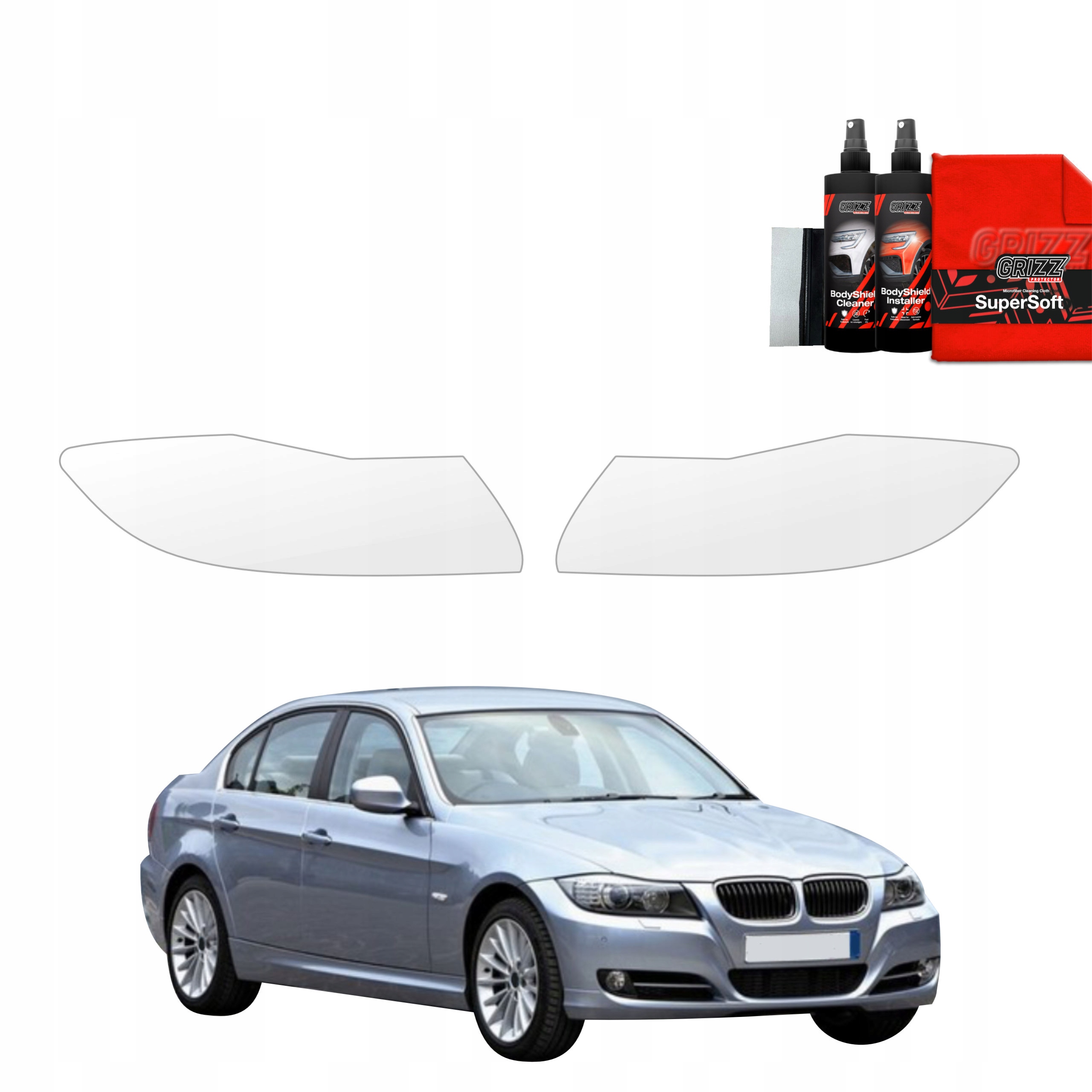 Folia ochronna na lampy GrizzGlass BodyShield do BMW 3 E90 Sedan Pre-LCI (2004-2008) – Ochrona na najwyższym poziomie