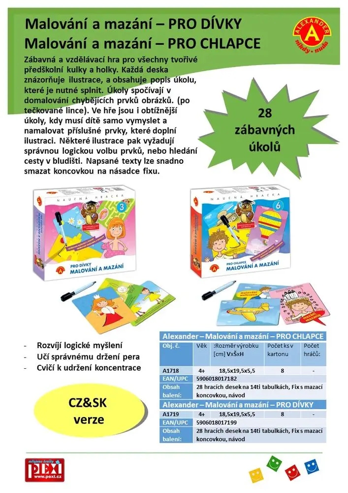 Edukacyjna gra z malowaniem i usuwaniem