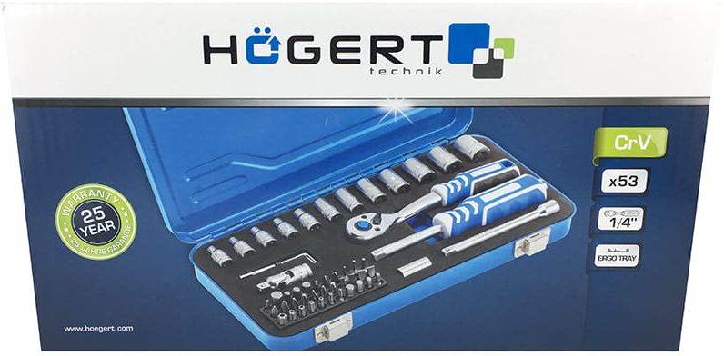 Hogert HT1R485 Zestaw nasadek, końcówek wkrętakowych i akcesoriów 1/4". Hogert HT1R485 Zestaw nasadek, końcówek wkrętakowych i akcesoriów 1/4"