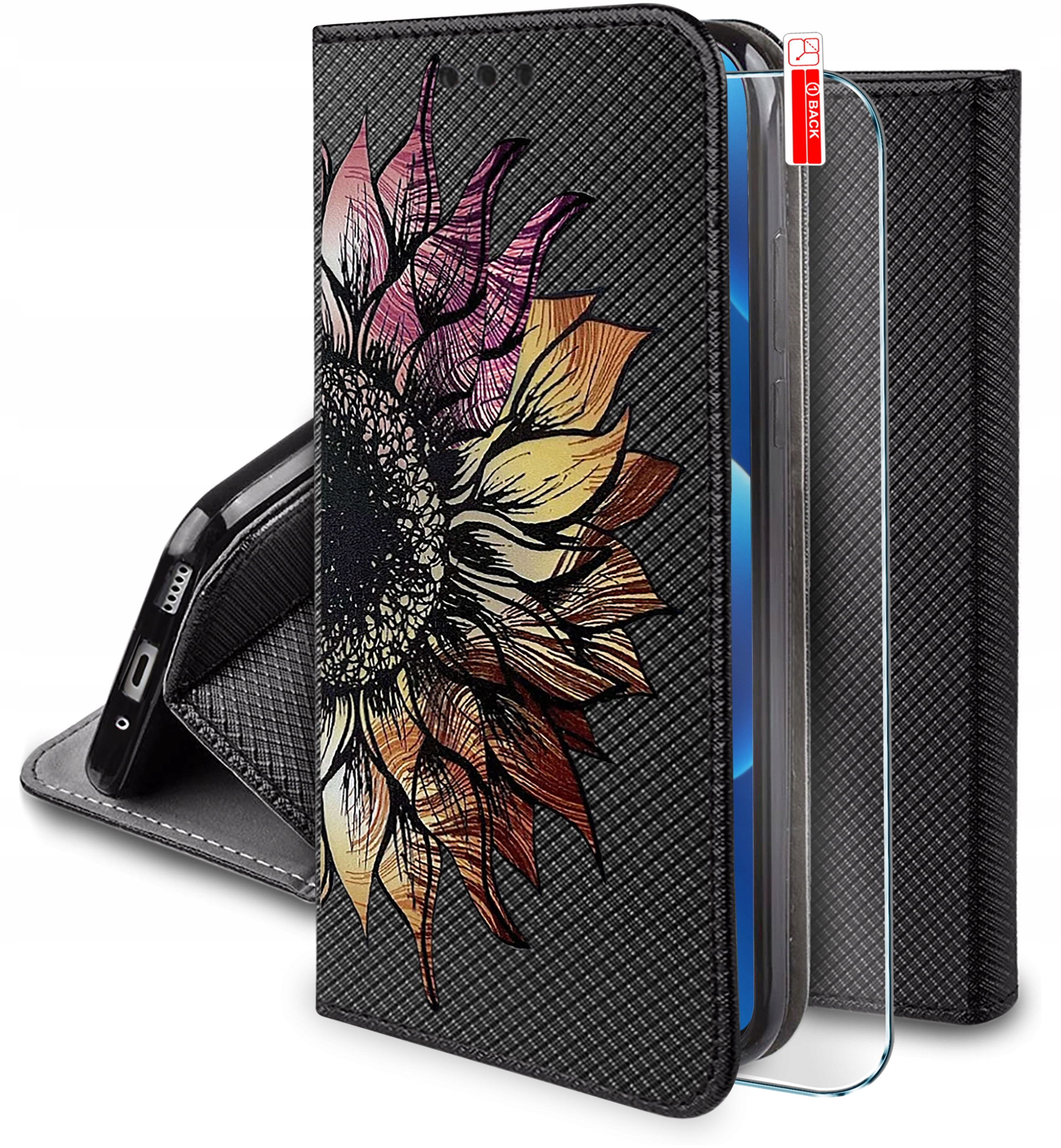 Etui do Honor 400 MAGNET WZORY CASE PORTFEL + SZKŁO 9H – Stylowe i funkcjonalne zabezpieczenie