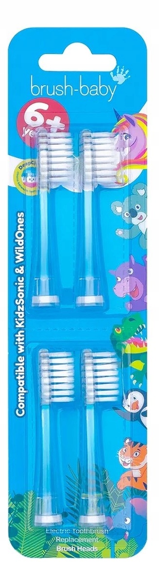 BRUSH BABY_Kidz Sonic końcówki do szczoteczki sonicznej 6+ – Zdrowe zęby dla Twojego dziecka
