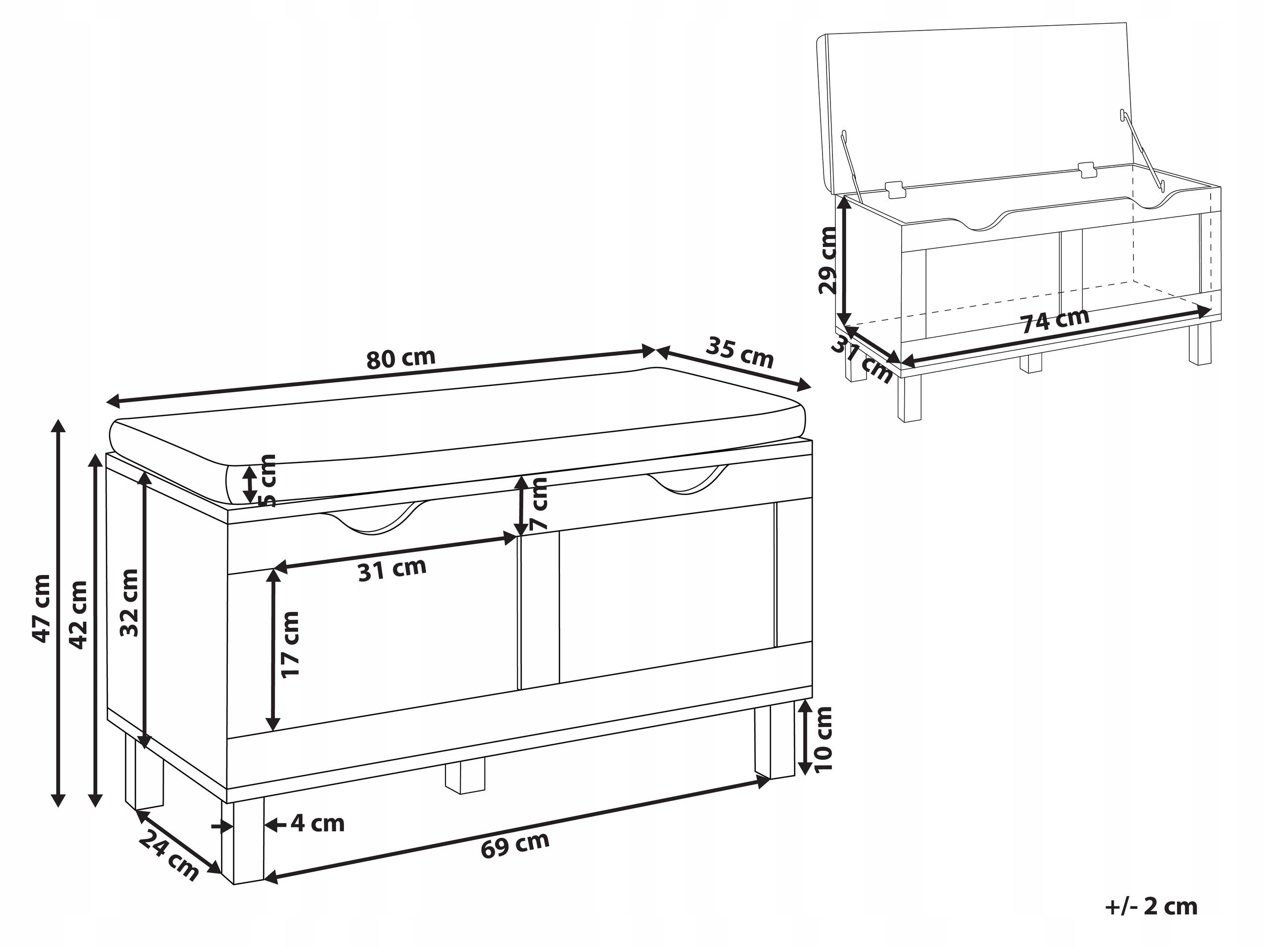 Wygodne siedzisko z poduszką