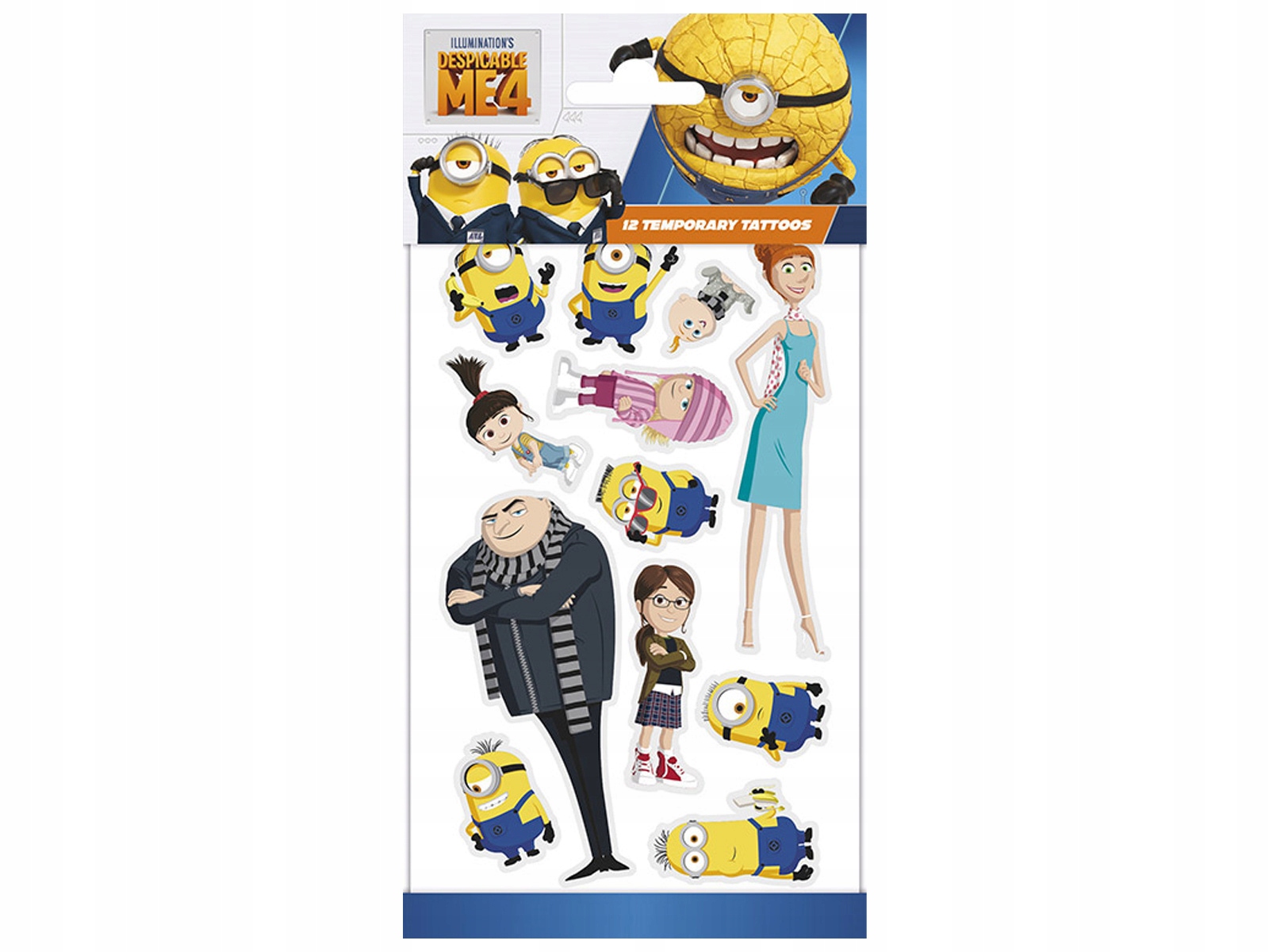 Tatuaże Minion 4 – Zmywalne tatuaże dla dzieci