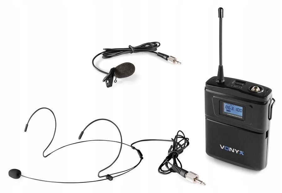Mikrofon nagłowny lavalier + bodypack Vonyx WM60B – Idealne rozwiązanie dla profesjonalnych nagrań
