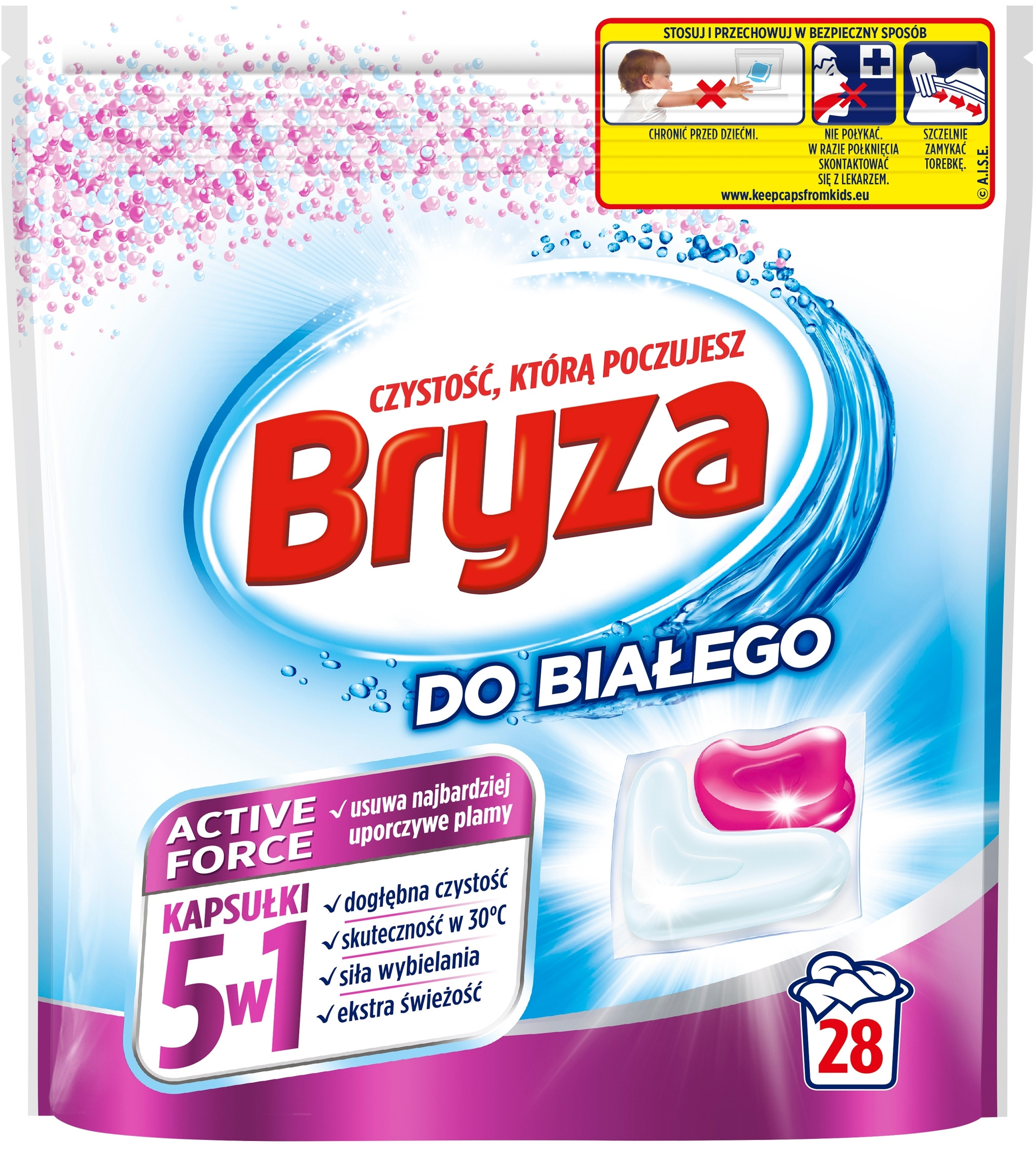 Kapsułki 5w1 Active Force Bryza – Skuteczne pranie białych tkanin