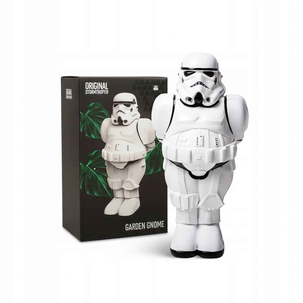 Oryginalny Stormtrooper Garden Gnome – Galaktyczna ozdoba do Twojego ogrodu