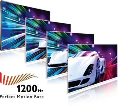 Technologia Perfect Motion Rate (PMR) o częstotliwości 1200 Hz zapewnia doskonałą ostrość ruchomego obrazu