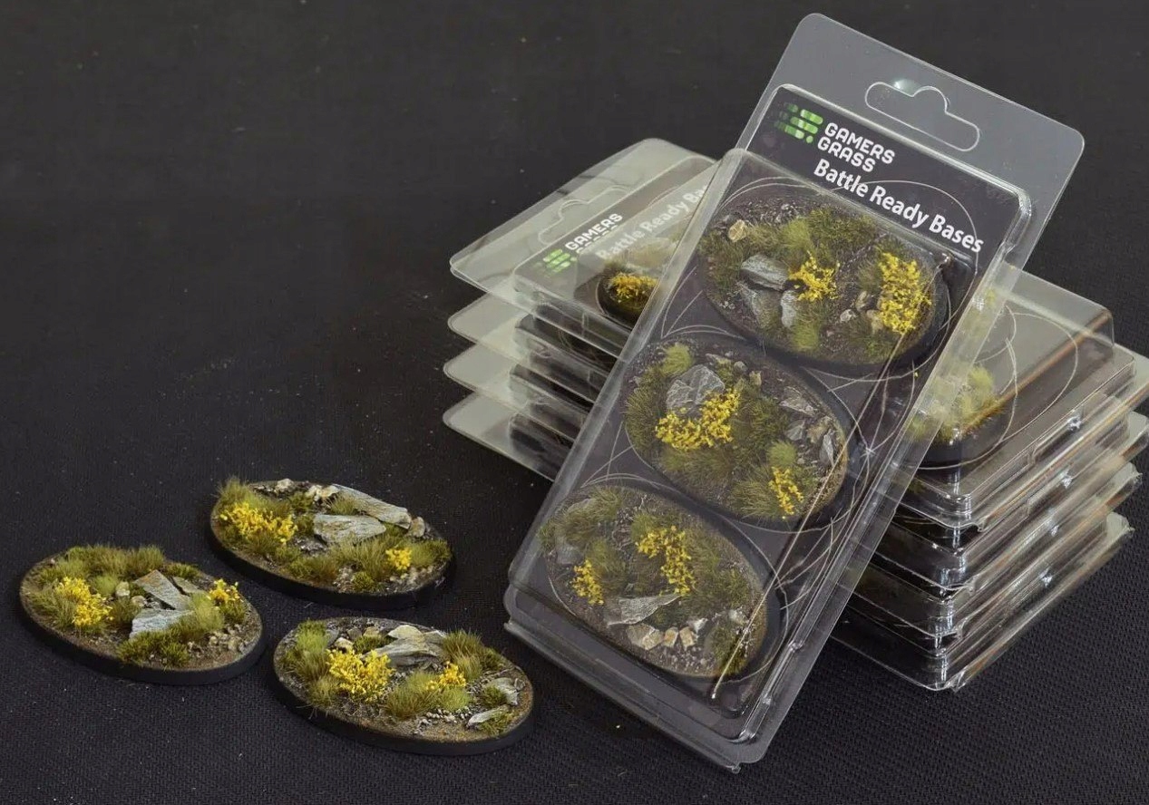 Gamers Grass: Bases Oval - Highland 75 mm (3 szt.) – Idealne podstawki do Twoich figurek