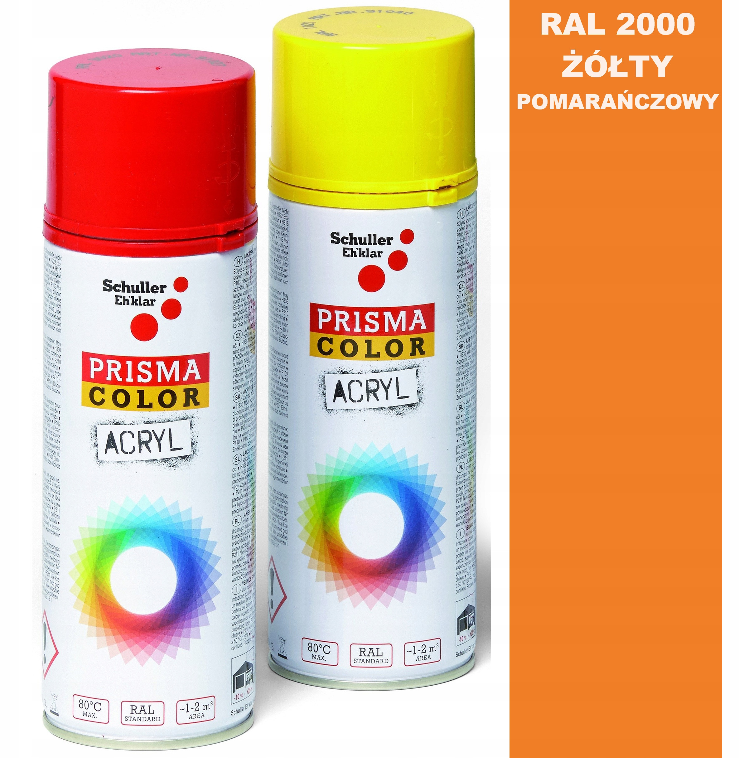 Schuller spray maling - Prisma Color RAL 2000 – Idealny wybór do Twojego projektu