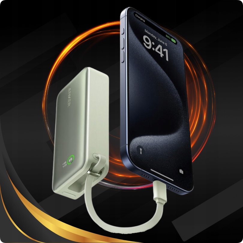 Wbudowany kabel USB-C – Ładowanie bez zbędnych akcesoriów