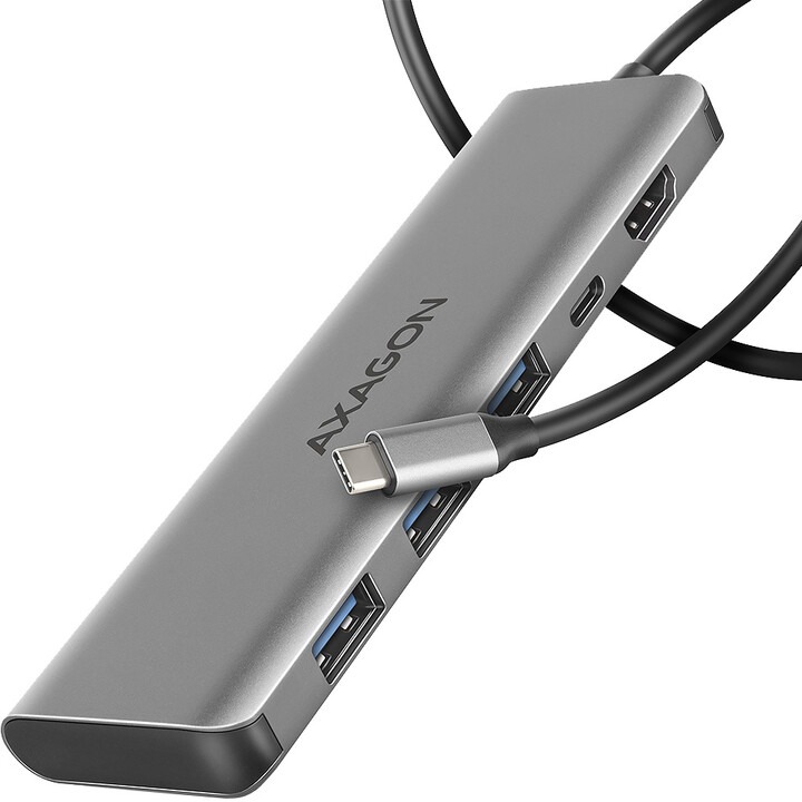 HUB USB Axagon HMC-5H – Wielofunkcyjny hub USB-C 5w1