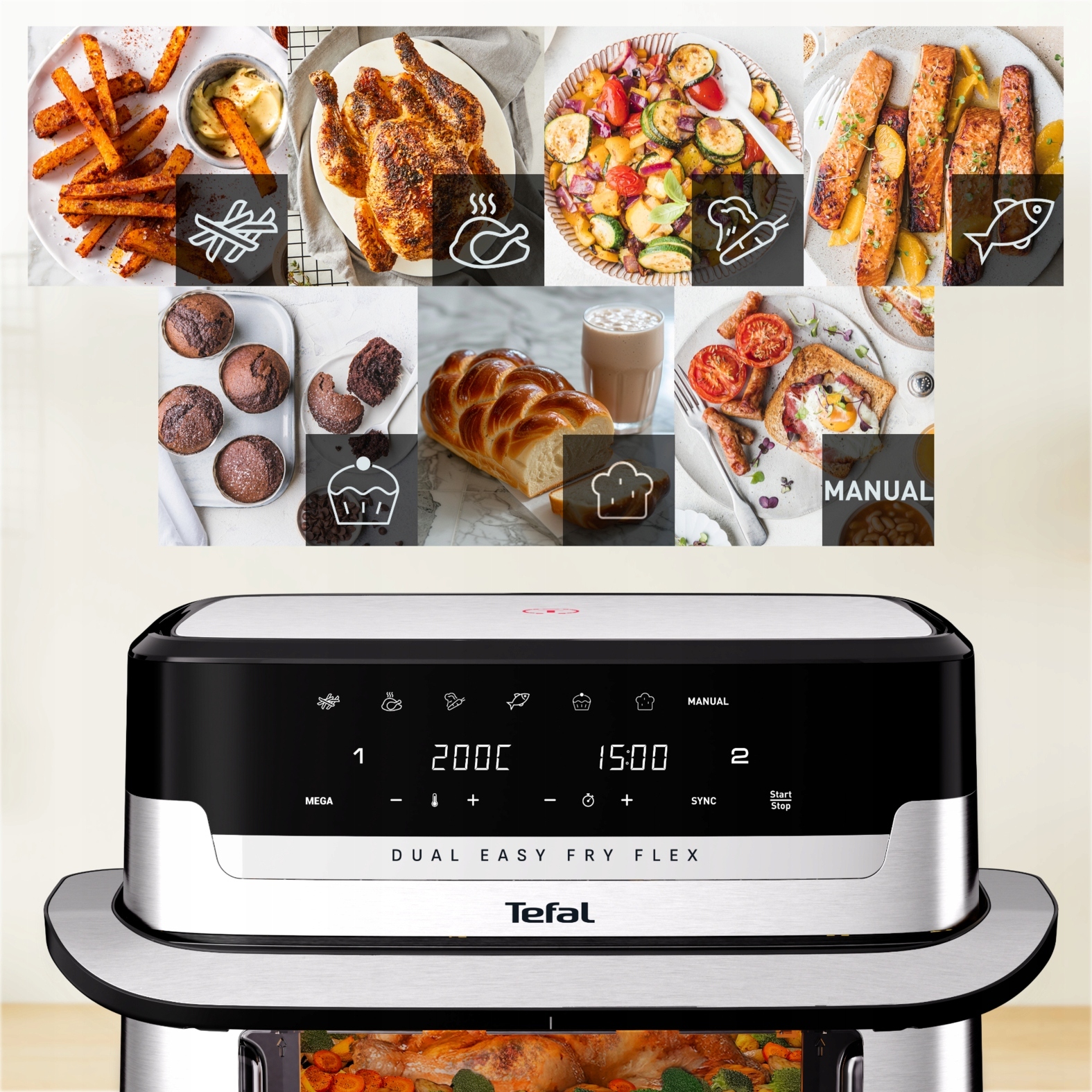 Frytkownica beztłuszczowa Tefal EY922DE0 – Smażenie bez tłuszczu