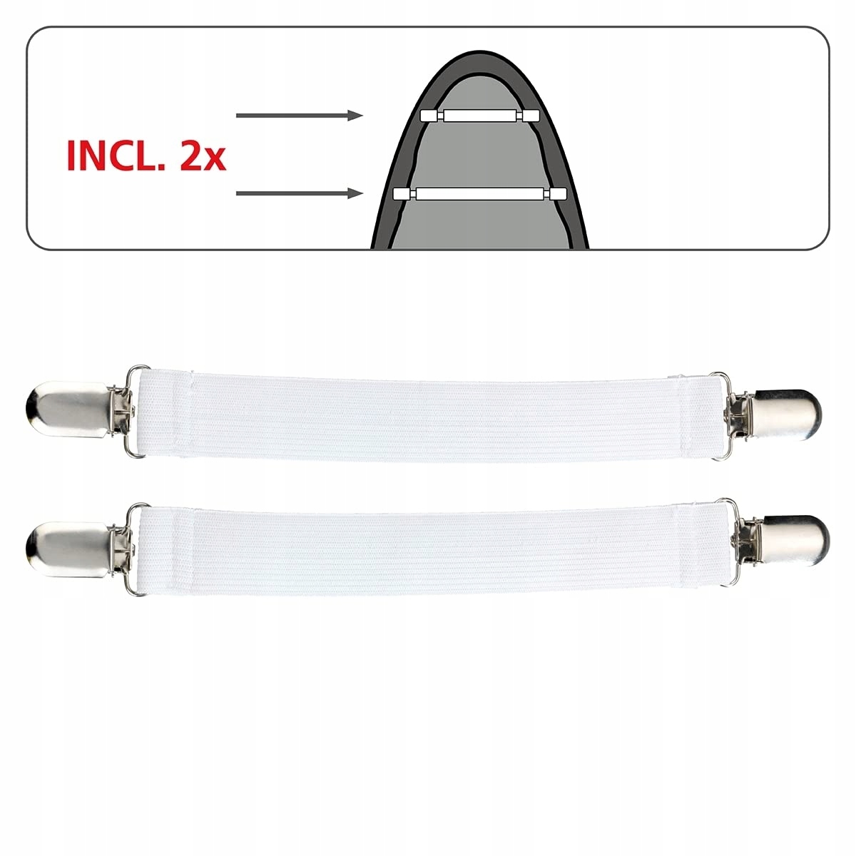 Wygodne naciąganie z elastycznym ściągaczem i napinaczami