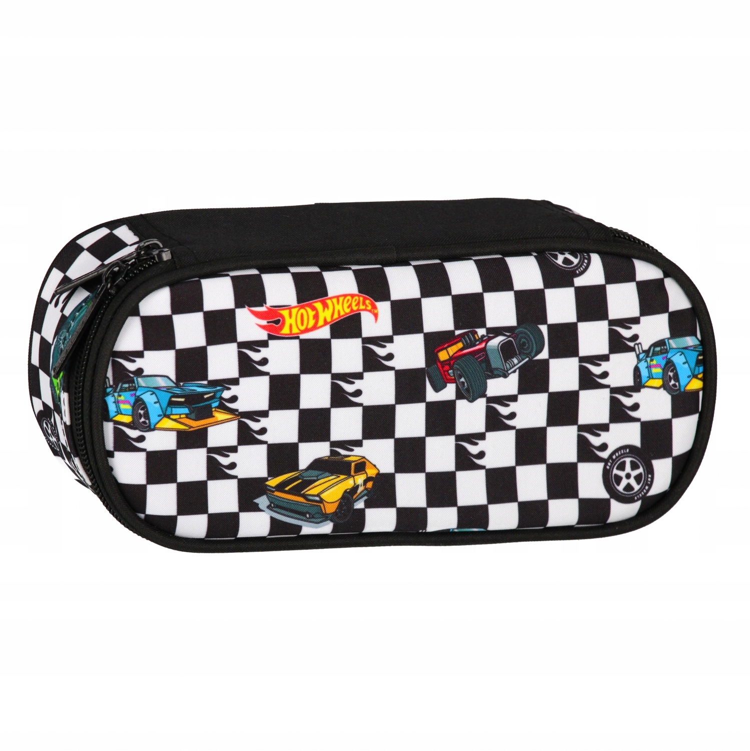 Stylowy design w kolorze czarnym z motywem Hot Wheels