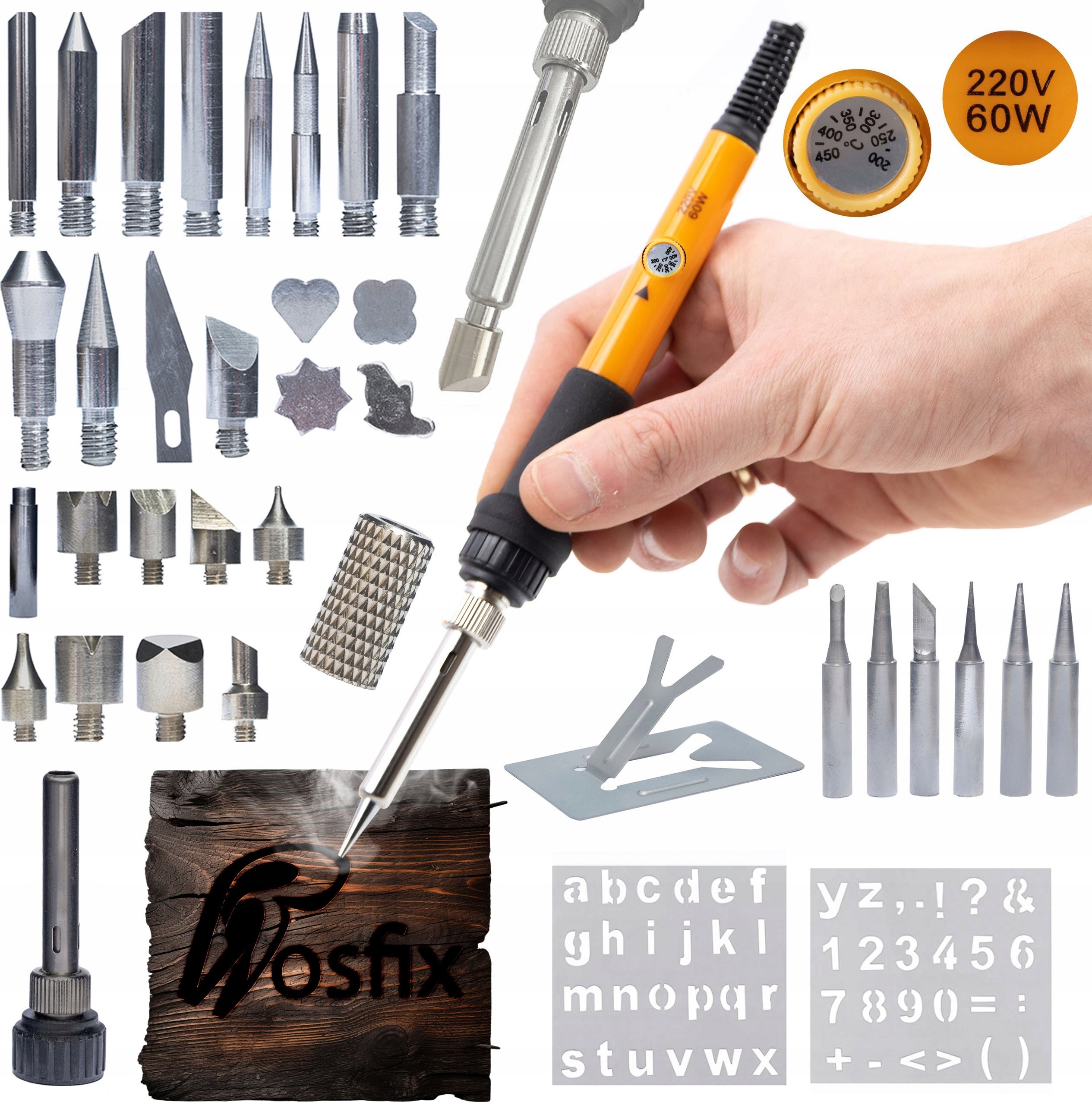 Wszechstronny zestaw 8w1 do lutowania i wypalania drewna