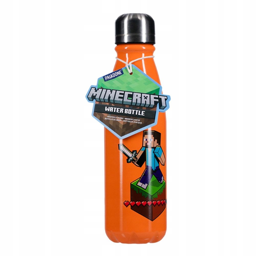 Aluminiowa butelka wielokrotnego użytku z motywem Minecraft