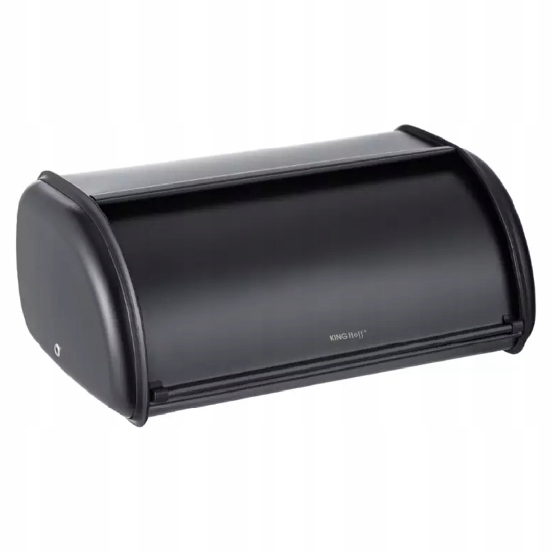 Chlebak KingHoff CHLEBAK STALOWY 44CM MATOWY CZARNY KH-1834 – Idealne miejsce na świeże pieczywo