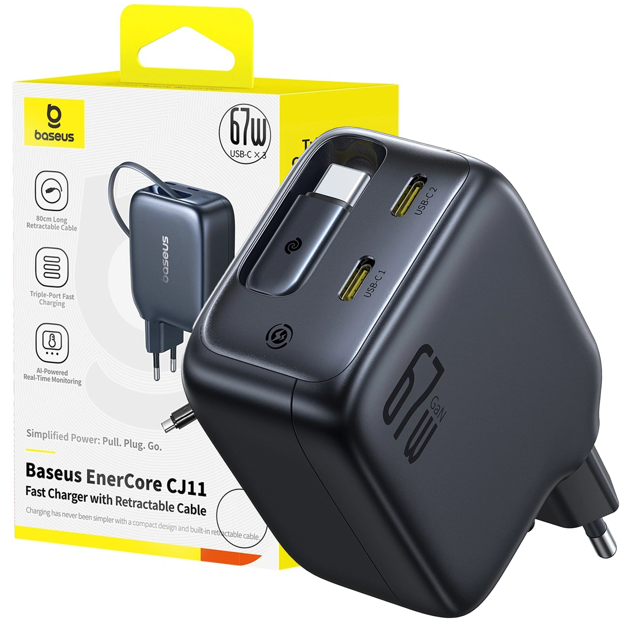 Ładowarka ścienna Baseus EnerCore CJ11 67W – Nowoczesne rozwiązanie do ładowania