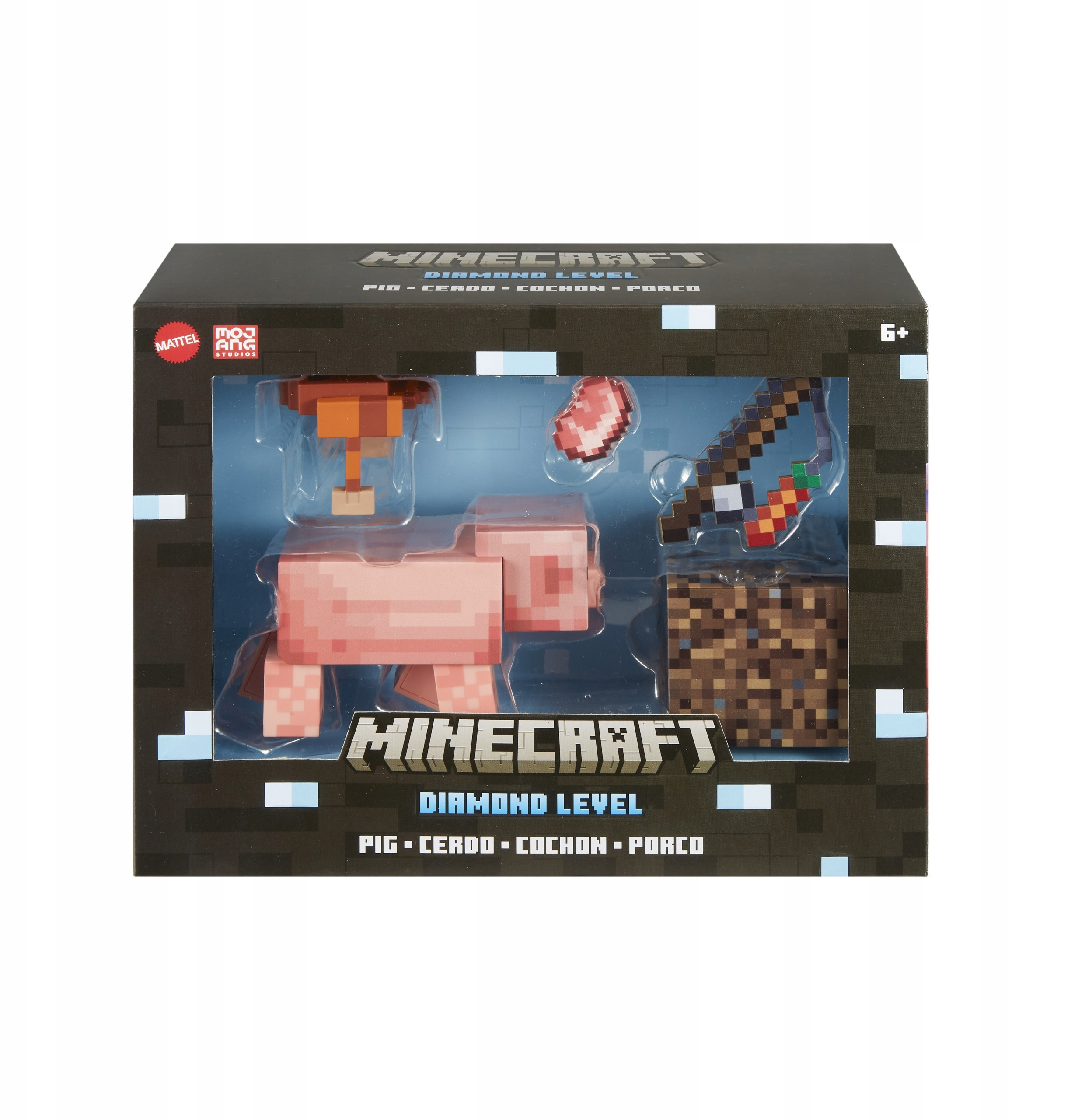 Figurka Mattel Minecraft Diamentowy Poziom Świnia (14 cm) – Idealny prezent dla fanów Minecrafta