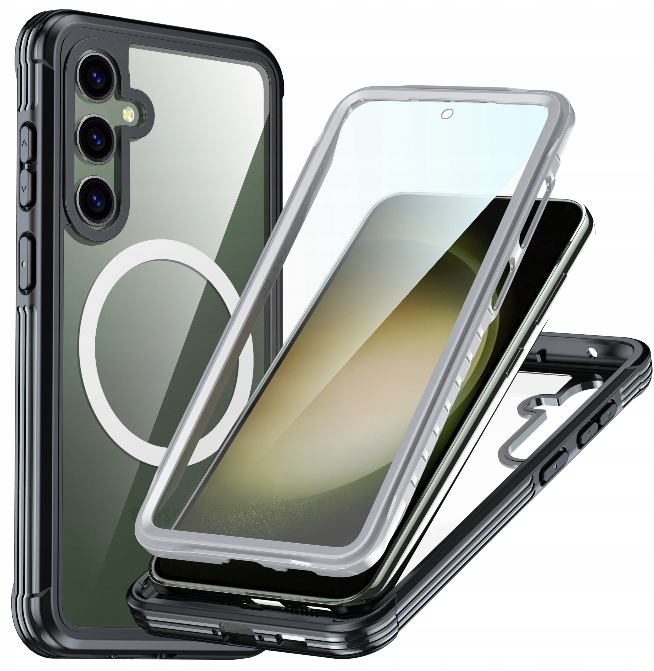 Etui MagSafe Supero 360 do Samsung Galaxy S23 FE – Pancerna ochrona w eleganckim czarnym kolorze