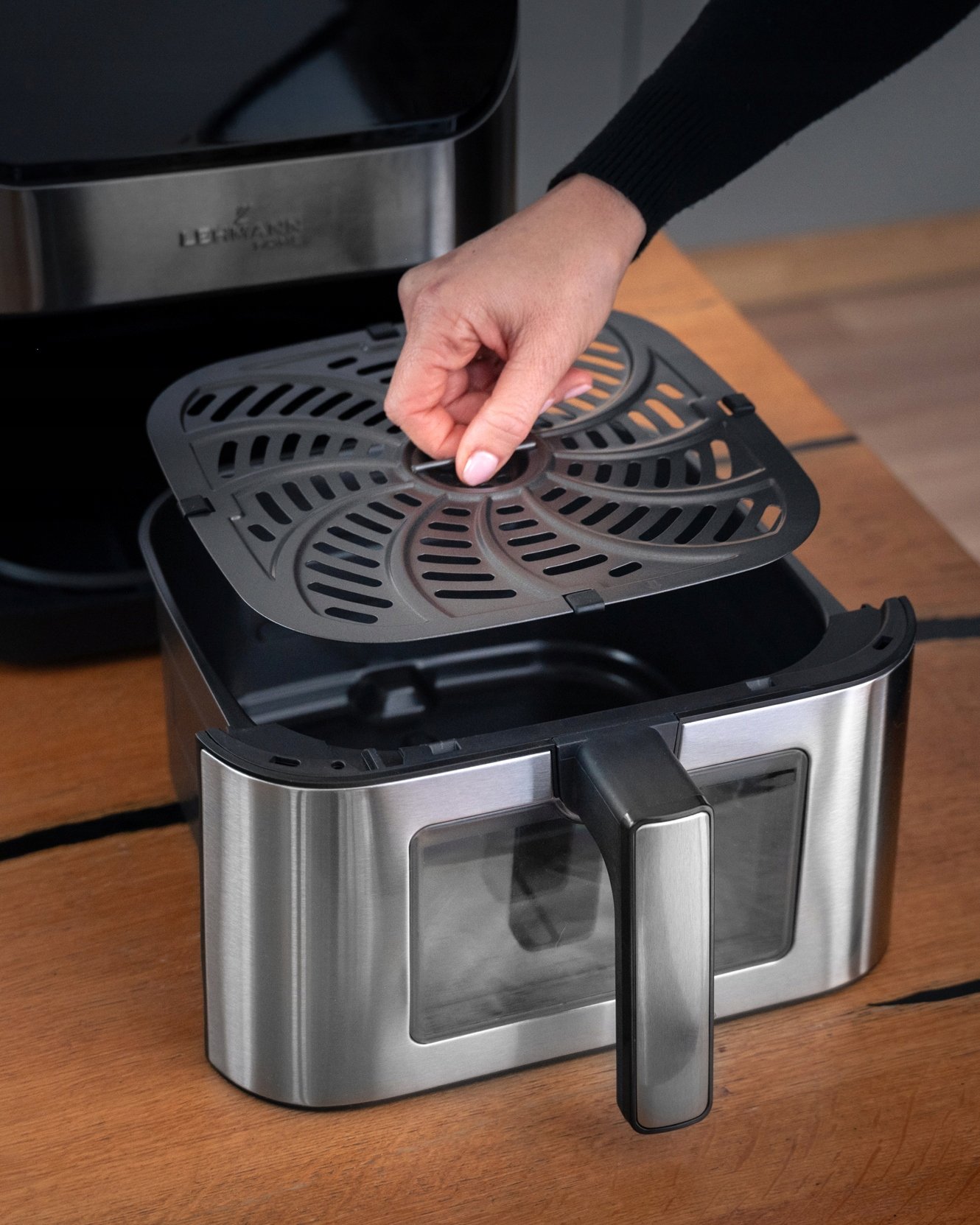 FRYTKOWNICA BEZTŁUSZCZOWA FRYTOWNICA AIRFRYER DUŻA MISA PROGRAMÓW 1800W 8L Stan opakowania oryginalne