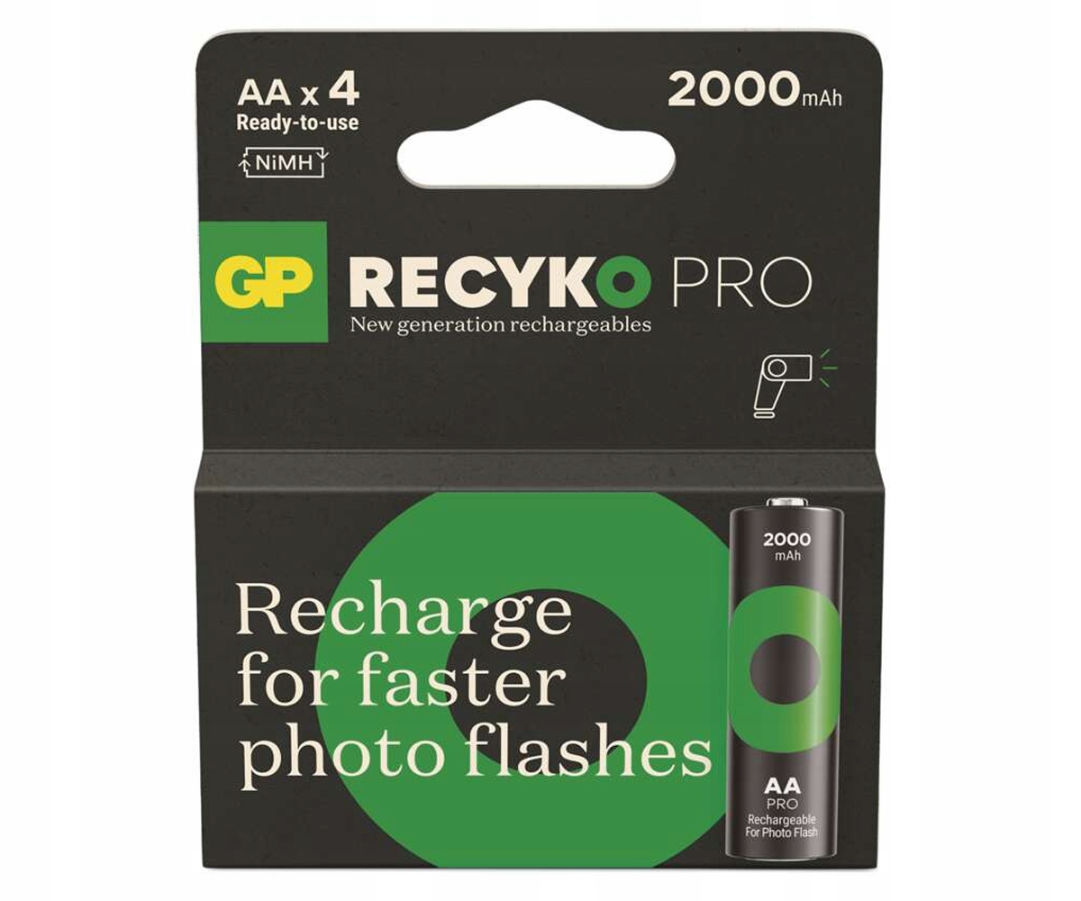 Akumulatorki GP ReCyko Pro Photo Flash AA (HR6) 2000 mAh – Ekologiczne zasilanie dla Twoich urządzeń