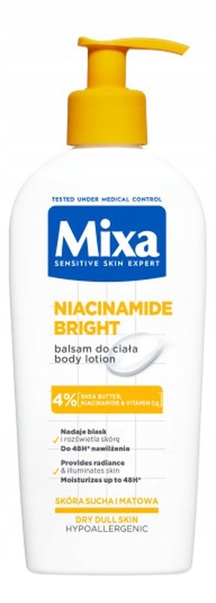 Balsam rozświetlający do ciała Mixa Niacinamide Bright 250 ml – Twoja codzienna pielęgnacja