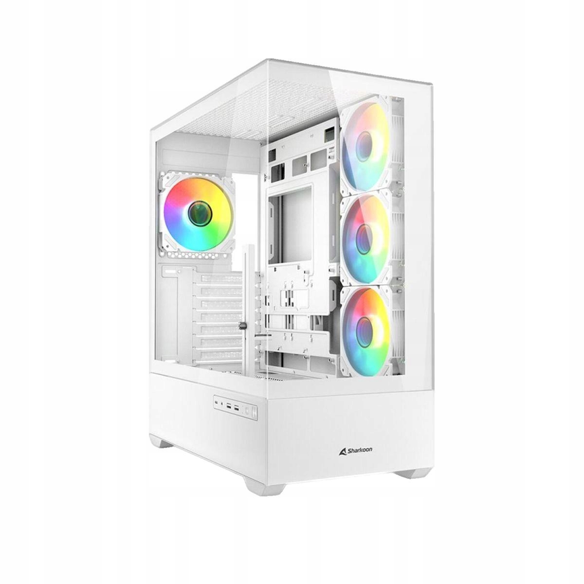 Sharkoon AK6 RGB – Elegancka obudowa Midi Tower w kolorze białym
