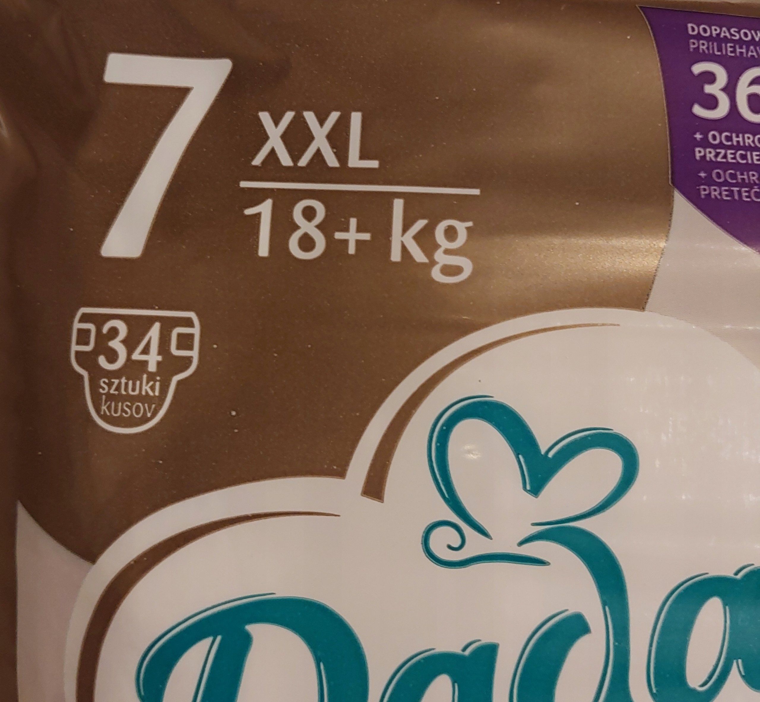 Pieluchomajtki Dada Extra Care 7 - 18kg+ - 34szt – Komfort i bezpieczeństwo dla Twojego dziecka