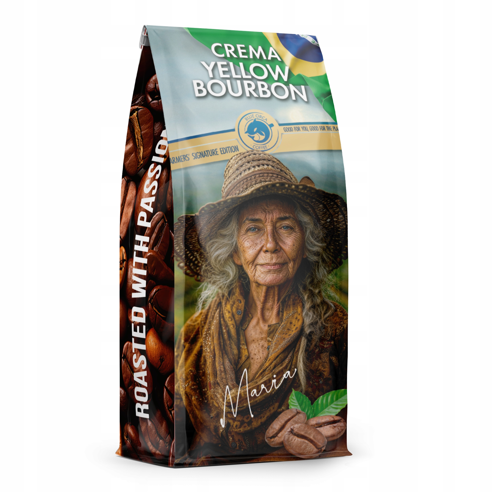 Kawa ziarnista BRAZIL YELLOW BOURBON 1kg – Odkryj wyjątkowy smak z Blue Orca Coffee