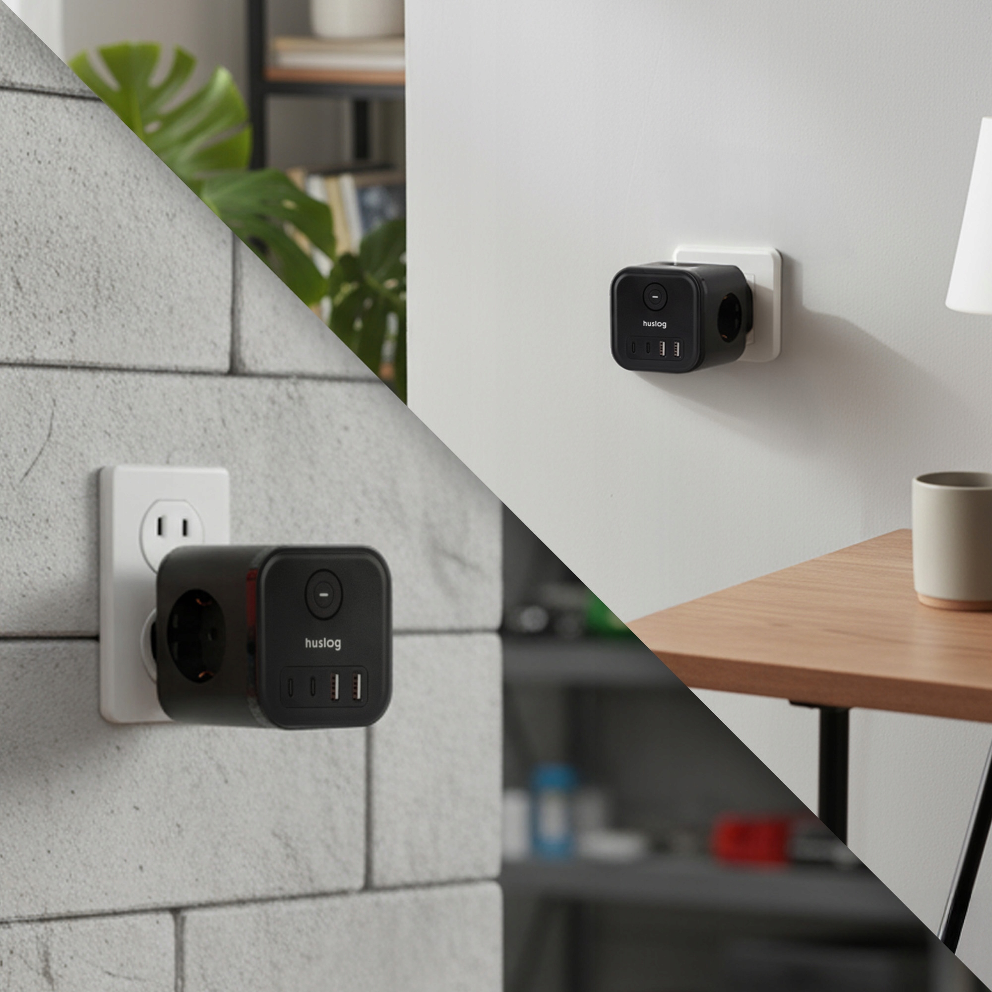 7-w-1 Stacja Ładowania: 3 Gniazda AC i 4 Porty USB