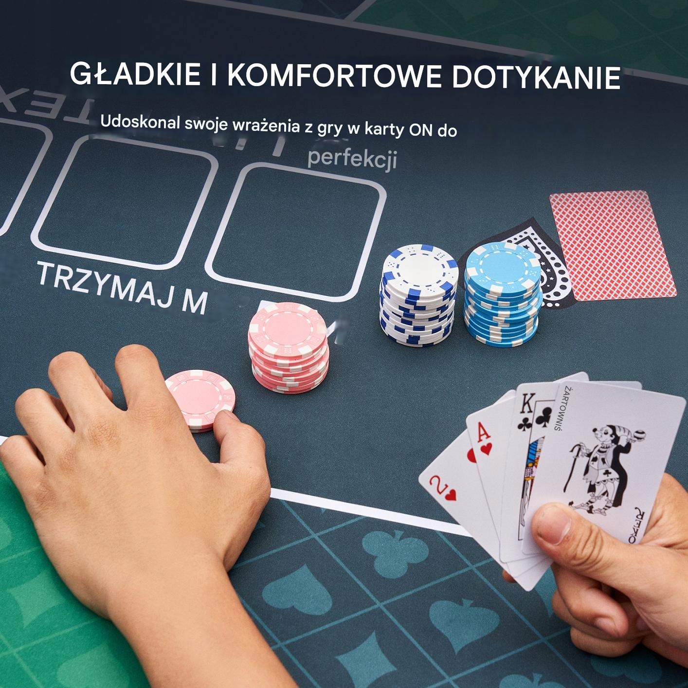 Przeznaczenie dla 6-8 graczy – Doskonała do pokera i blackjacka