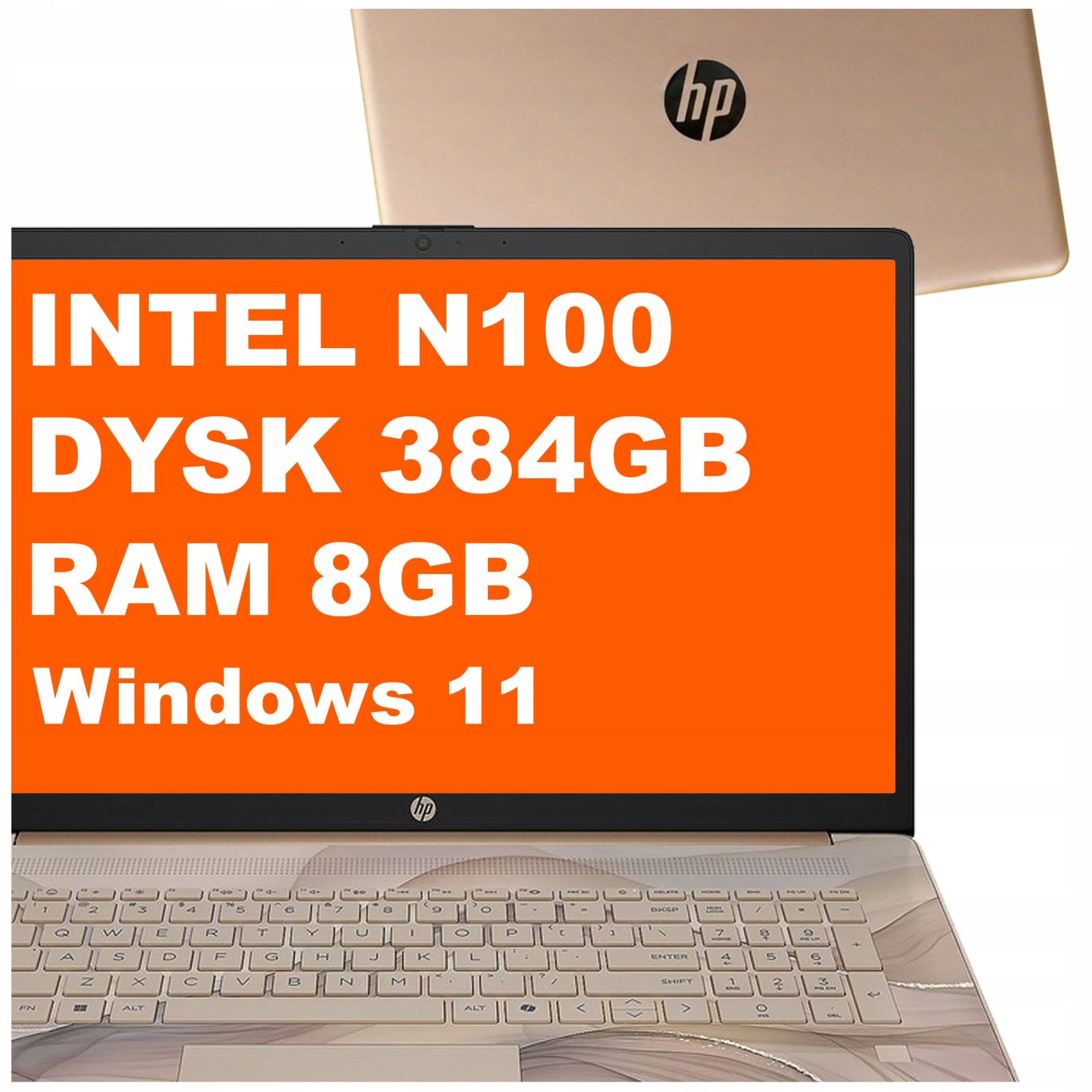Laptop HP 17-cn Intel N100 8GB 384GB Intel UHD HD+ Win 11 Chai Latte – Idealny wybór do pracy i rozrywki