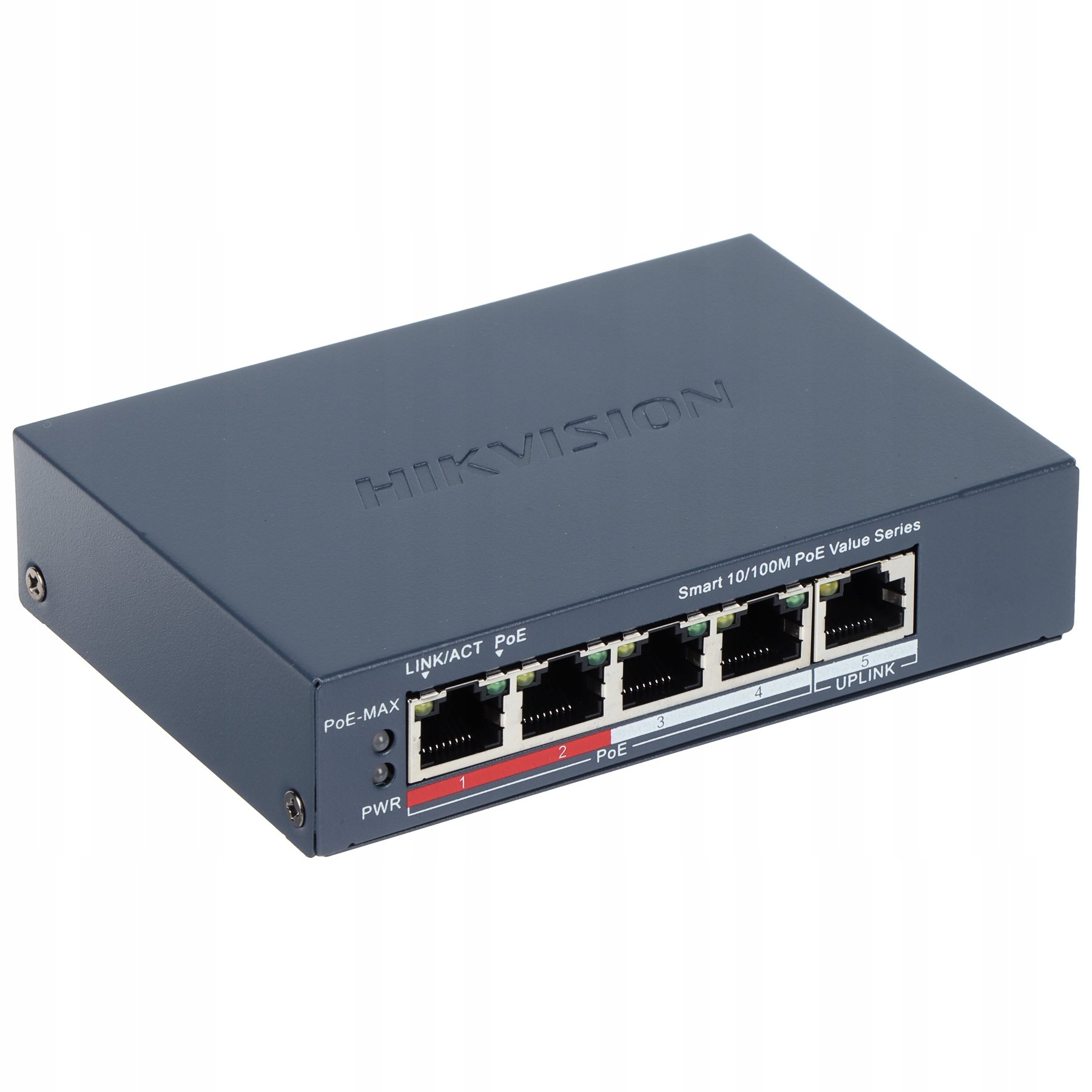 SWITCH POE DS-3E1105P-EI/M-V2 4-PORTOWY Hikvision – Idealne rozwiązanie do sieci domowej i biurowej