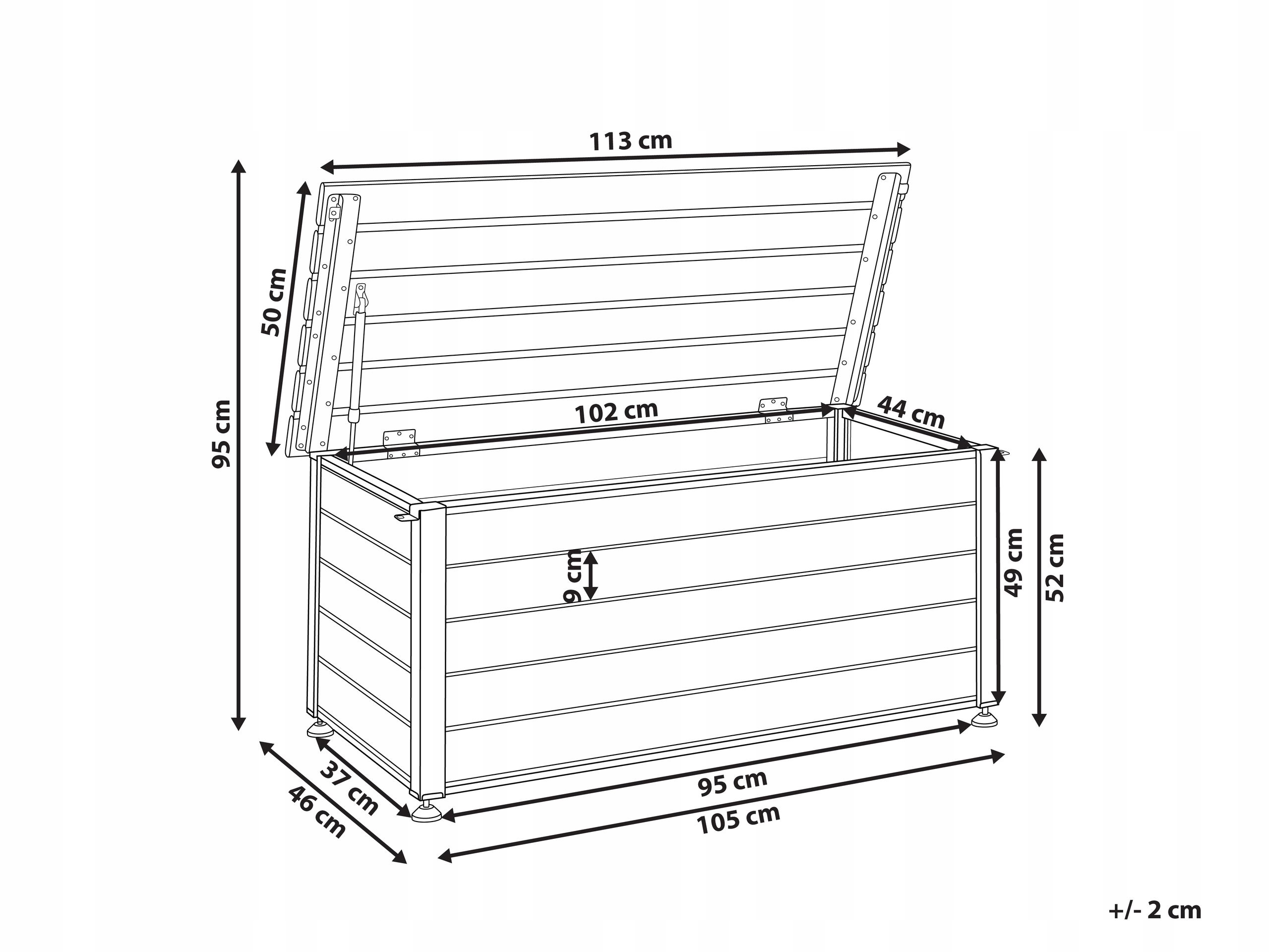 Pojemność 190 litrów – Praktyczne miejsce do przechowywania