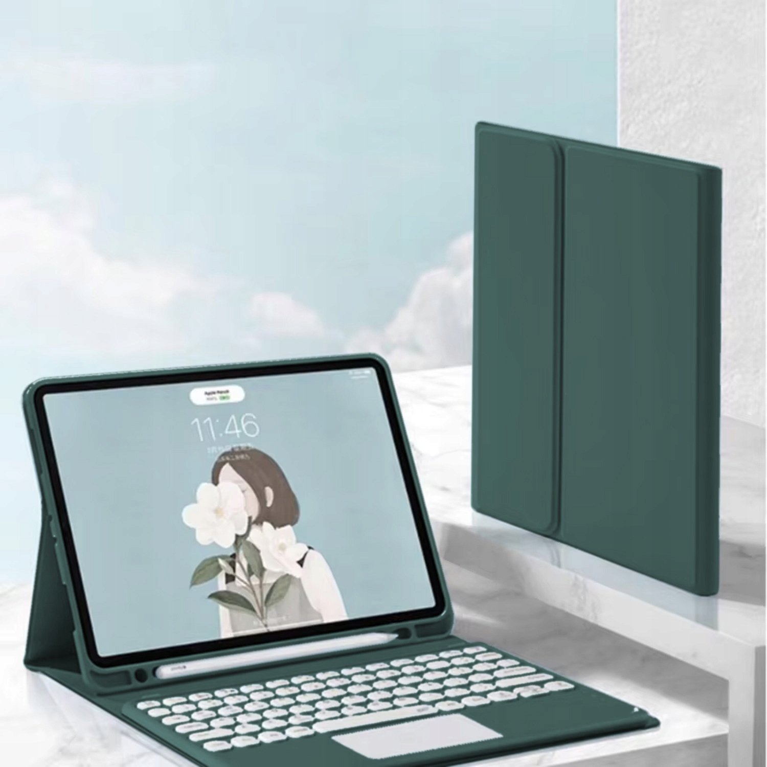 Wbudowany touchpad i klawiatura Bluetooth