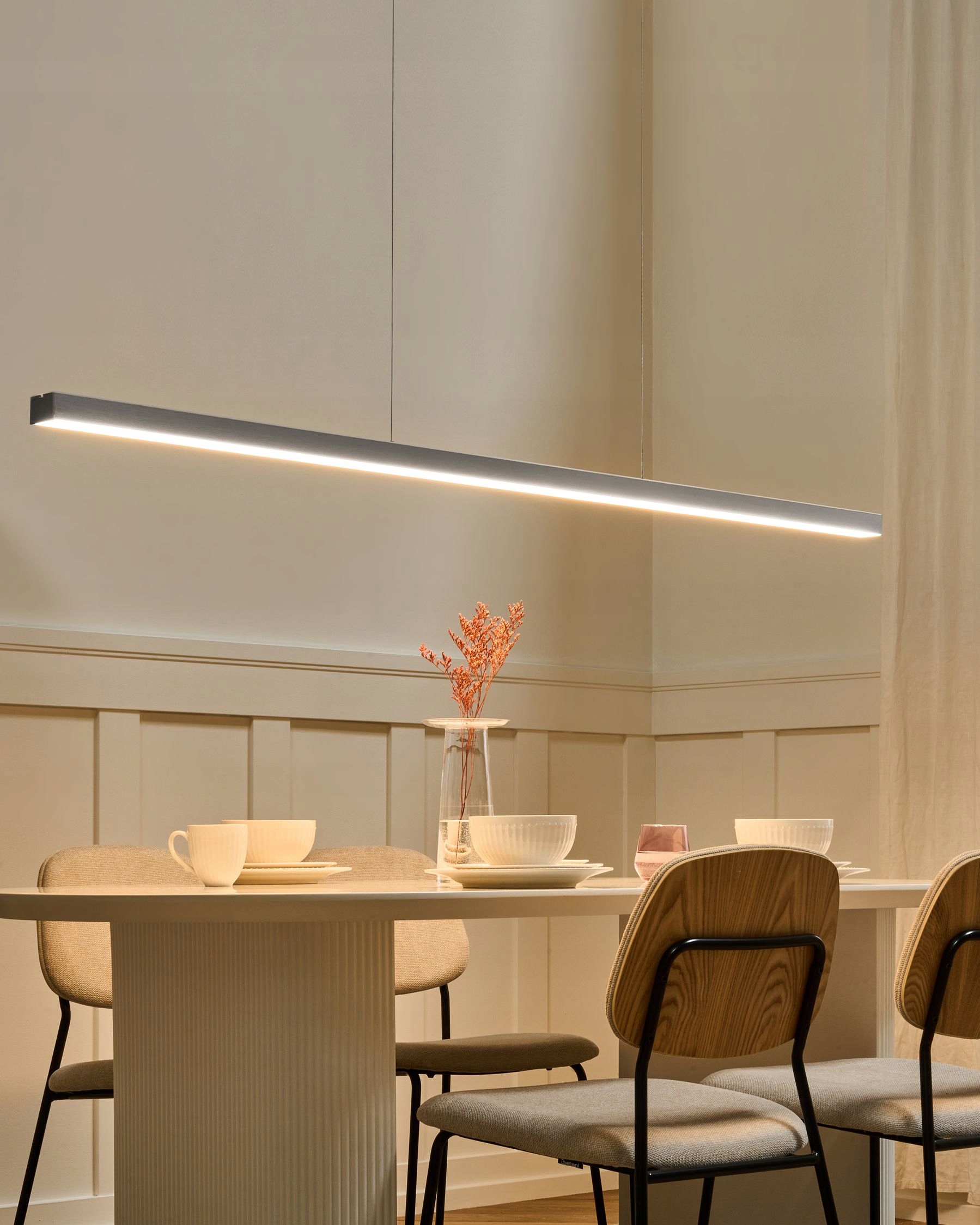 Lampa wisząca LED BADDANA Metal Srebrny – Stylowe oświetlenie do Twojego wnętrza