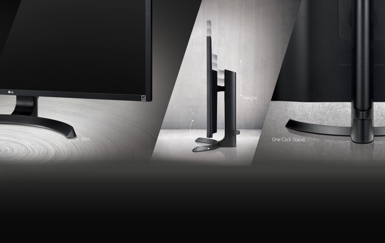 Smukła podstawka ArcLine i ergonomiczny design