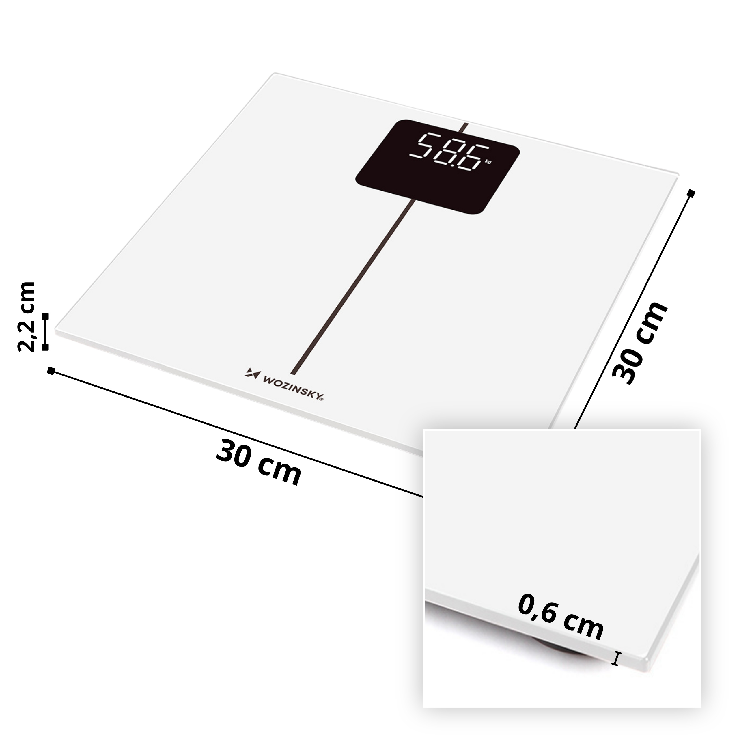 Stabilna platforma ze szkła hartowanego 6 mm