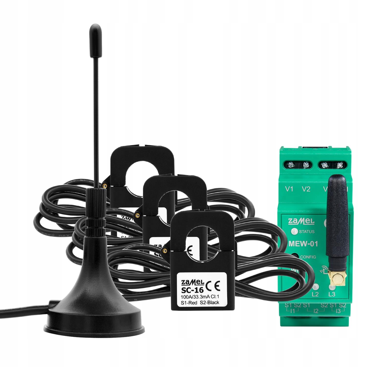 Trójfazowy monitor energii elektrycznej MEW-01/ANT